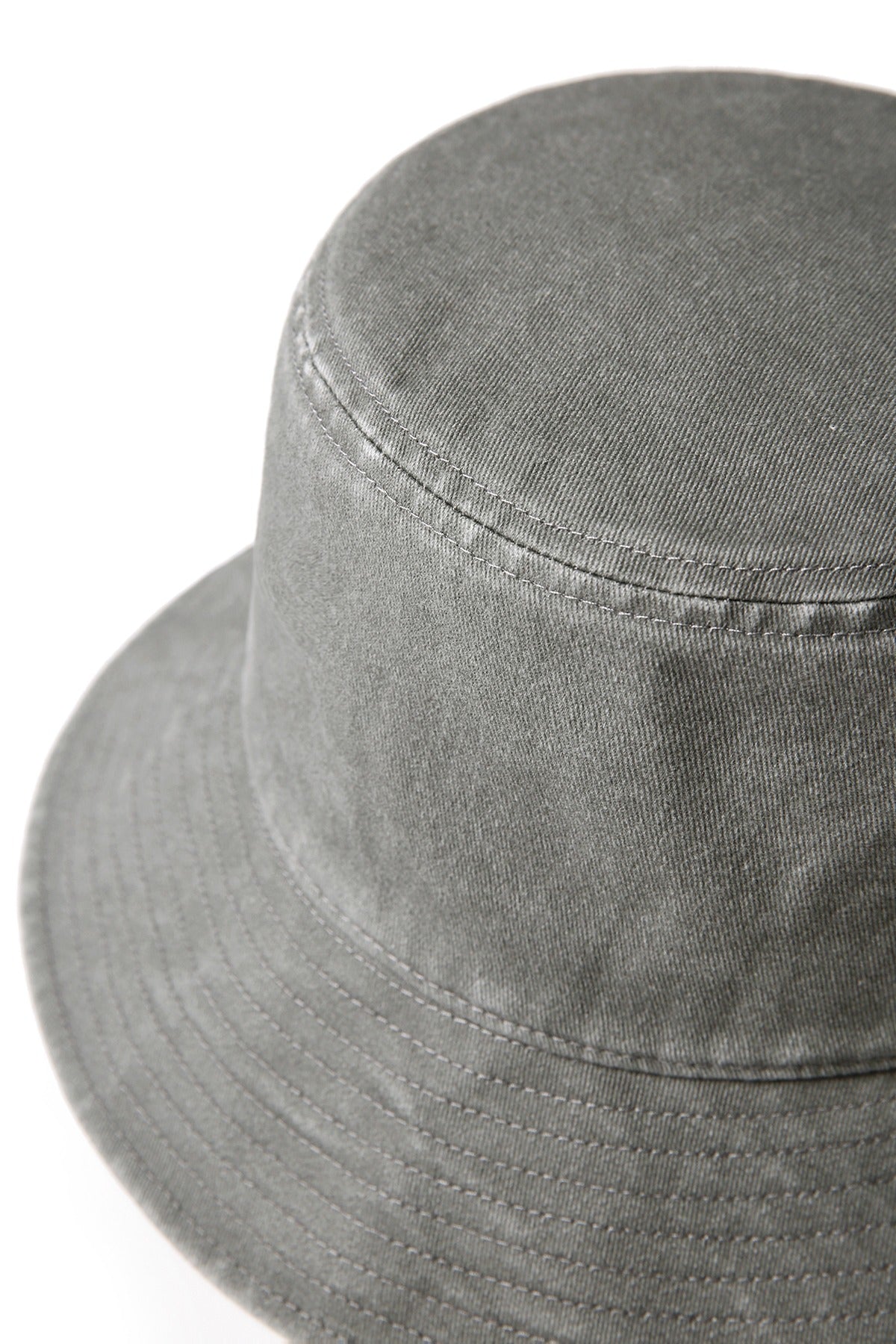 280gsm 100% cotton drill washed bucket hat - Charcoal Faded - View