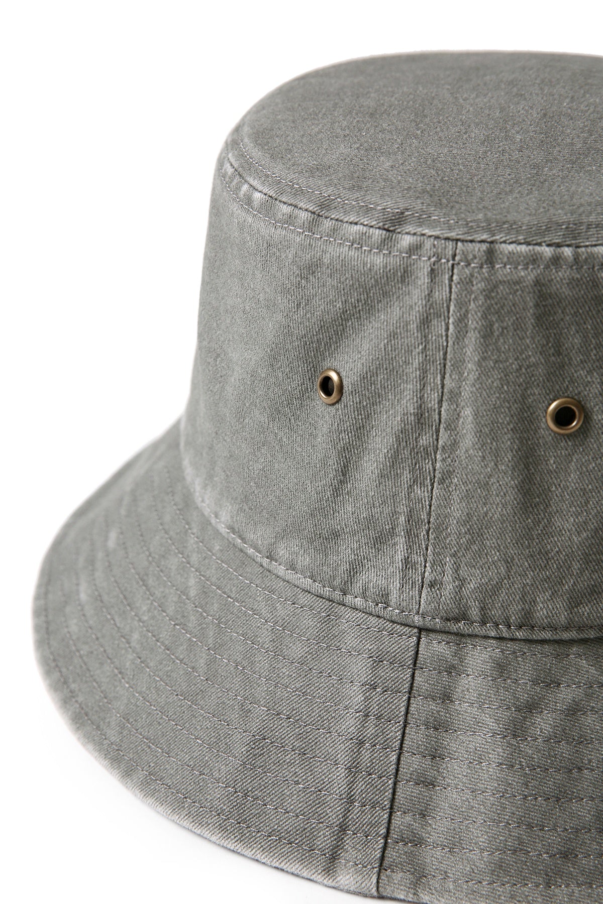 280gsm 100% cotton drill washed bucket hat - Charcoal Faded - View