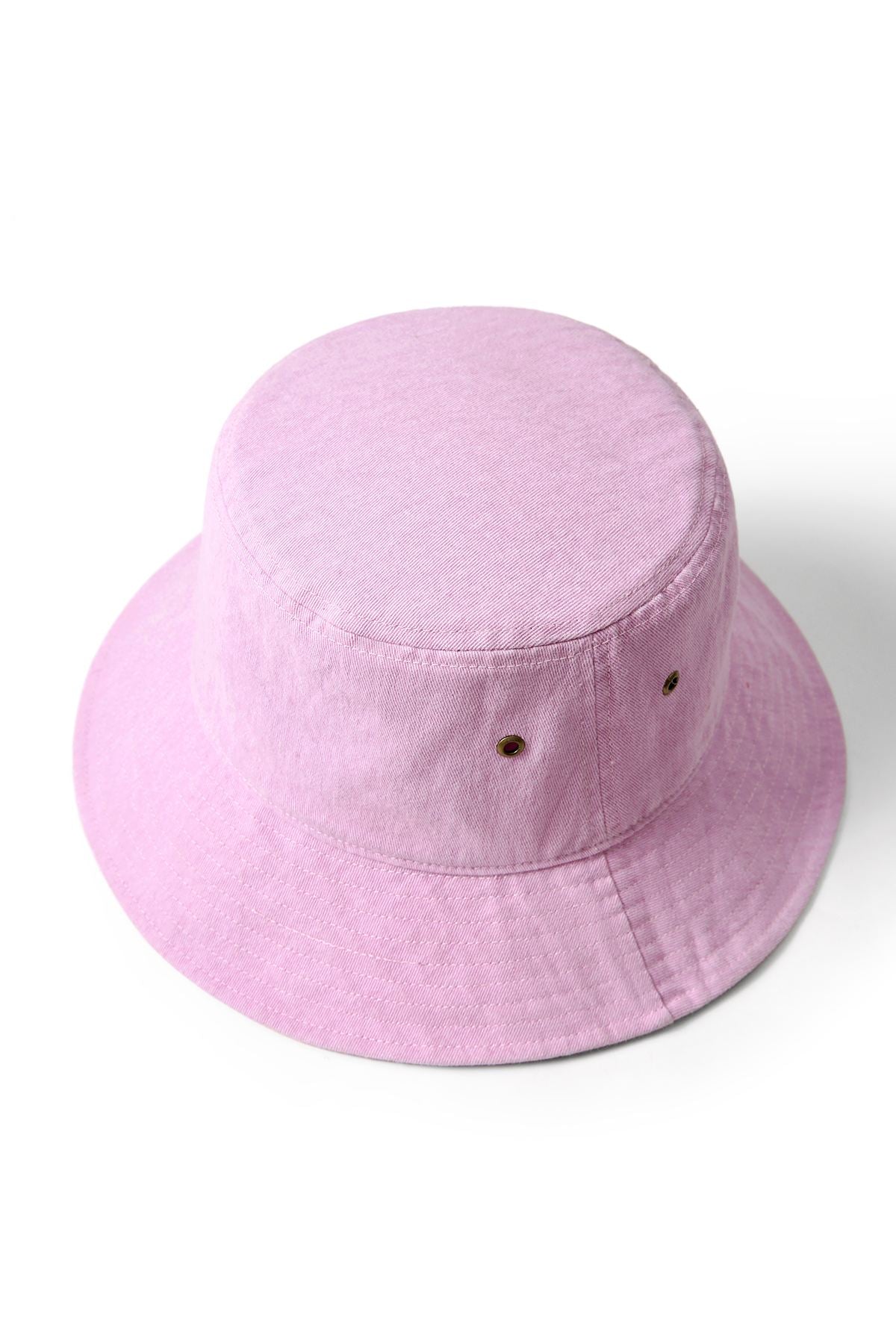 280gsm 100% cotton drill washed bucket hat - Lilac Faded - View