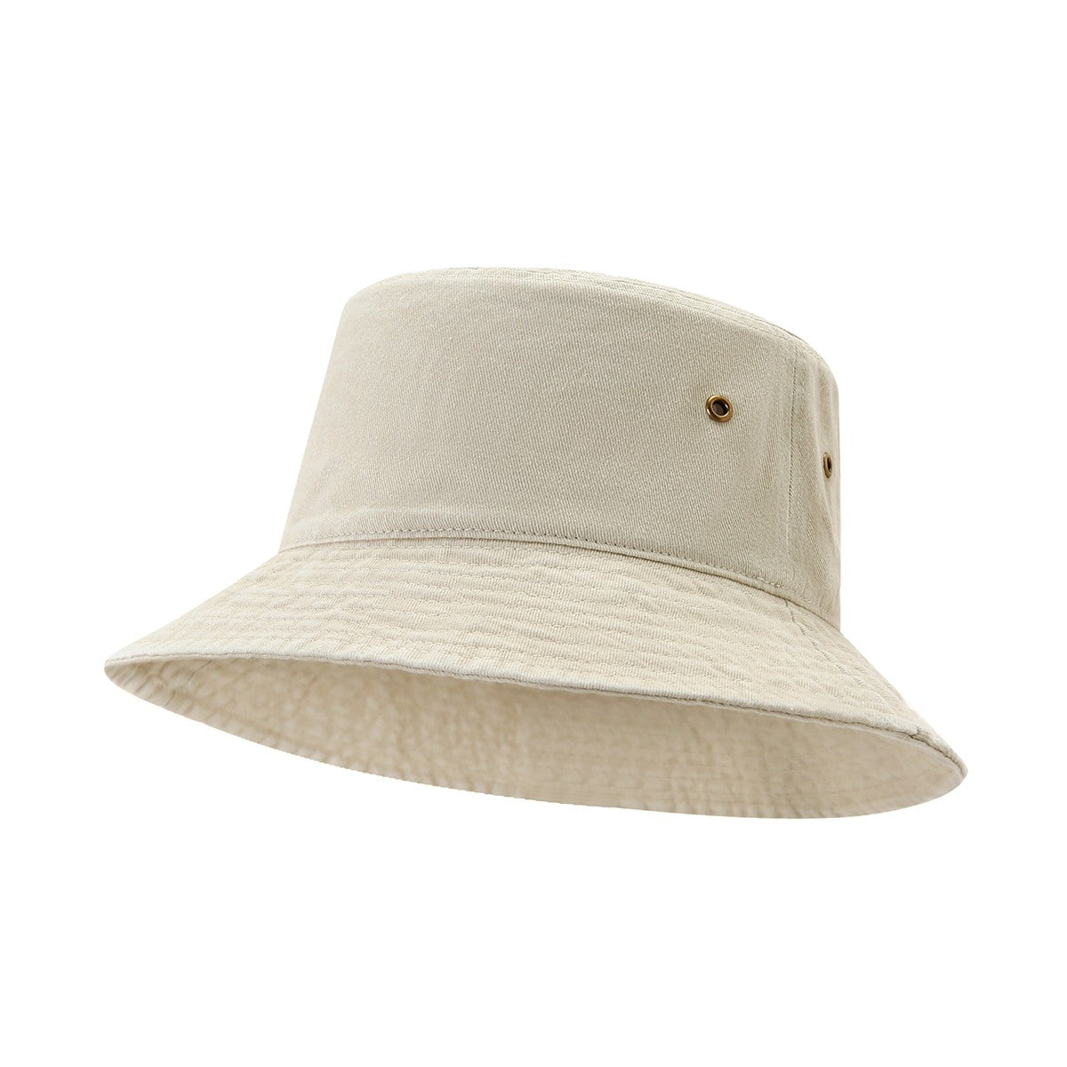 280gsm 100% cotton drill washed bucket hat - Natural Faded - Front