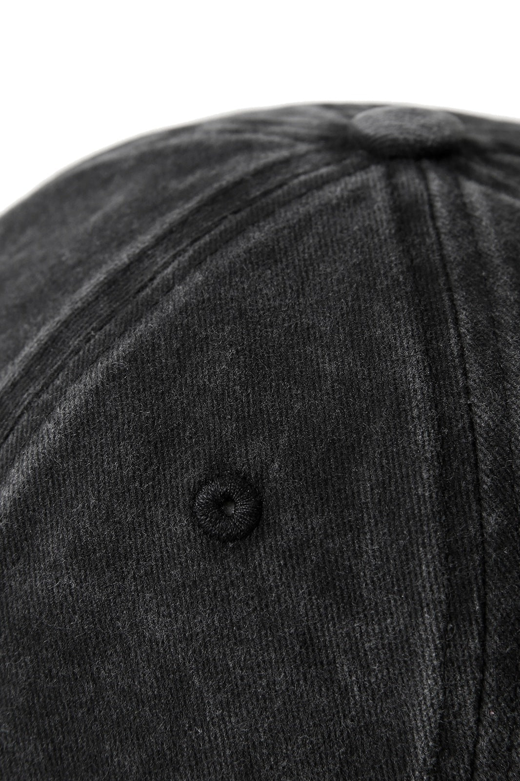 280GSM Cotton Drill Washed Unstructured Caps - Black Faded - View