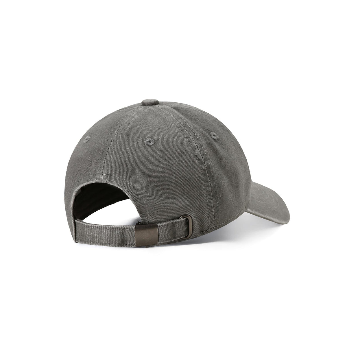 280GSM Cotton Drill Washed Unstructured Caps - Charcoal Faded - Back