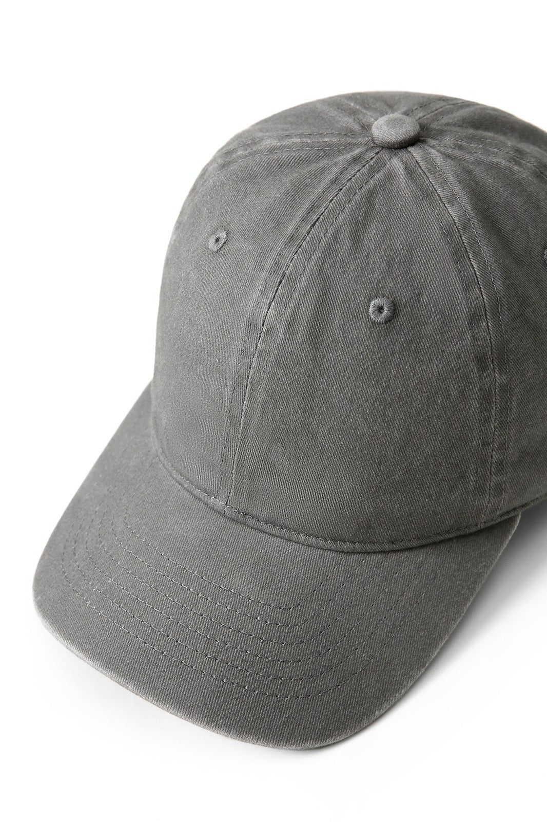 280GSM Cotton Drill Washed Unstructured Caps - Charcoal Faded - View