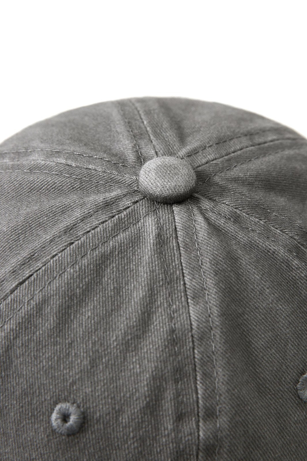 280GSM Cotton Drill Washed Unstructured Caps - Charcoal Faded - View