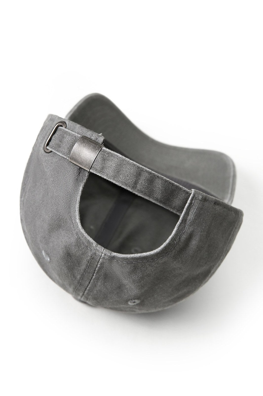 280GSM Cotton Drill Washed Unstructured Caps - Charcoal Faded - View