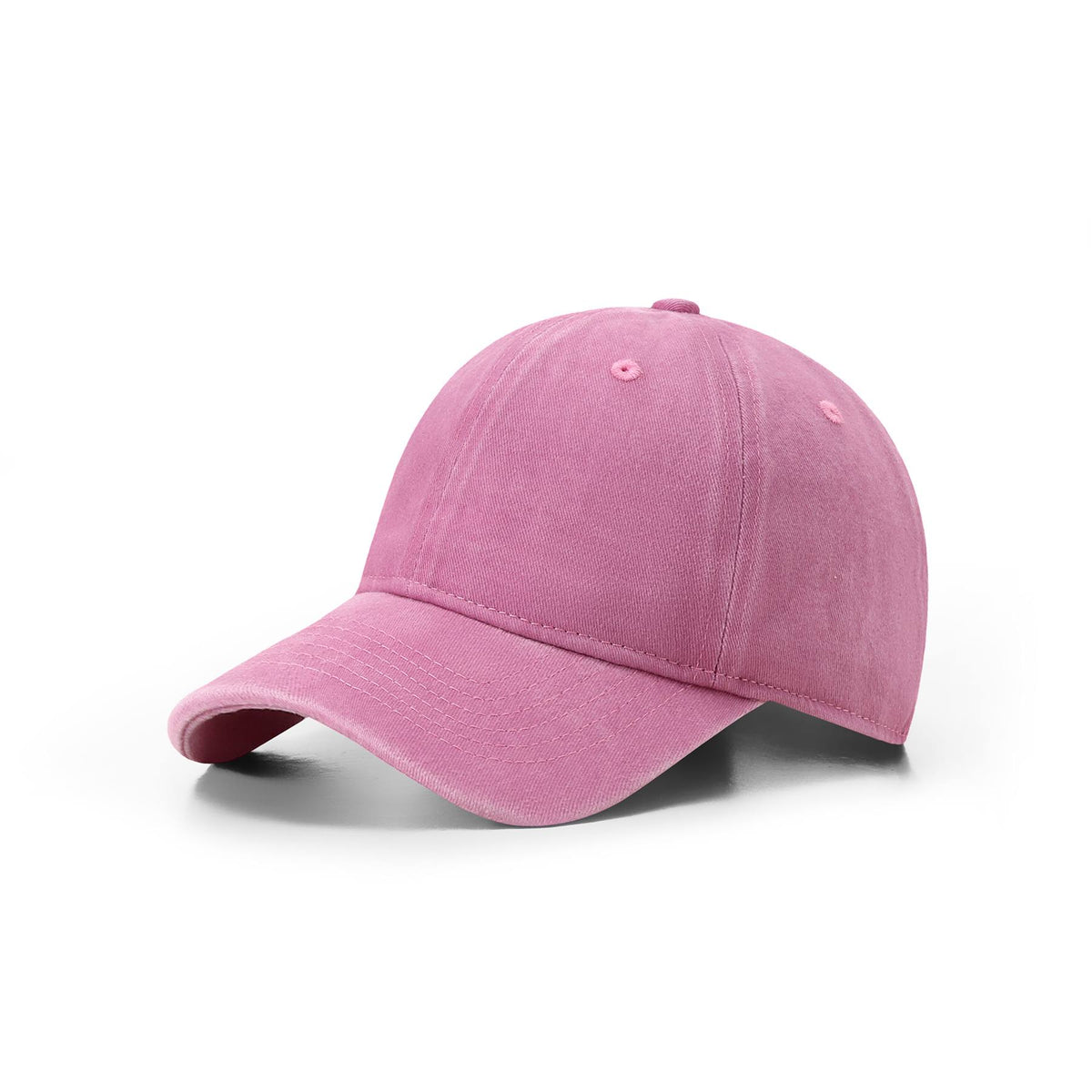 280GSM Cotton Drill Washed Unstructured Caps - Coolpink Faded - Front