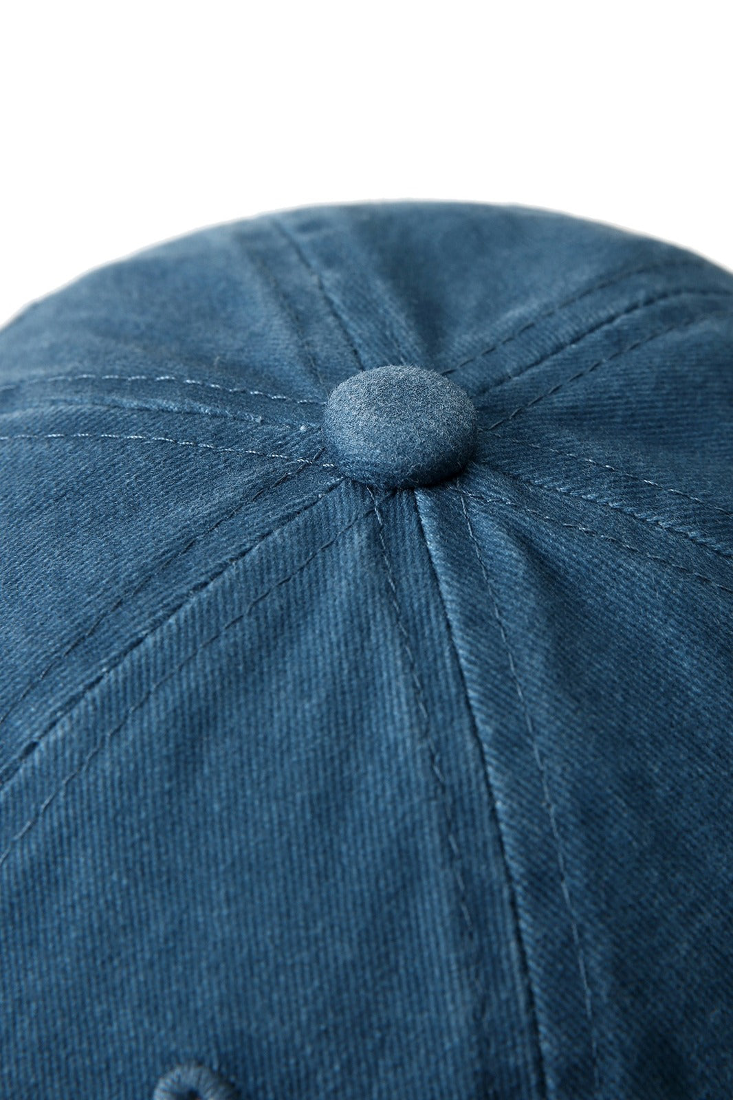 280GSM Cotton Drill Washed Unstructured Caps - French Blue Faded - View