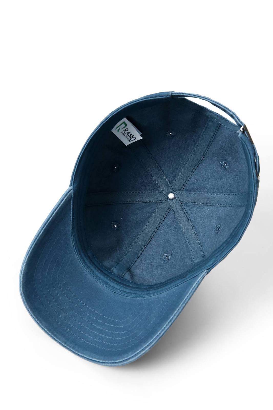 280GSM Cotton Drill Washed Unstructured Caps - French Blue Faded - View