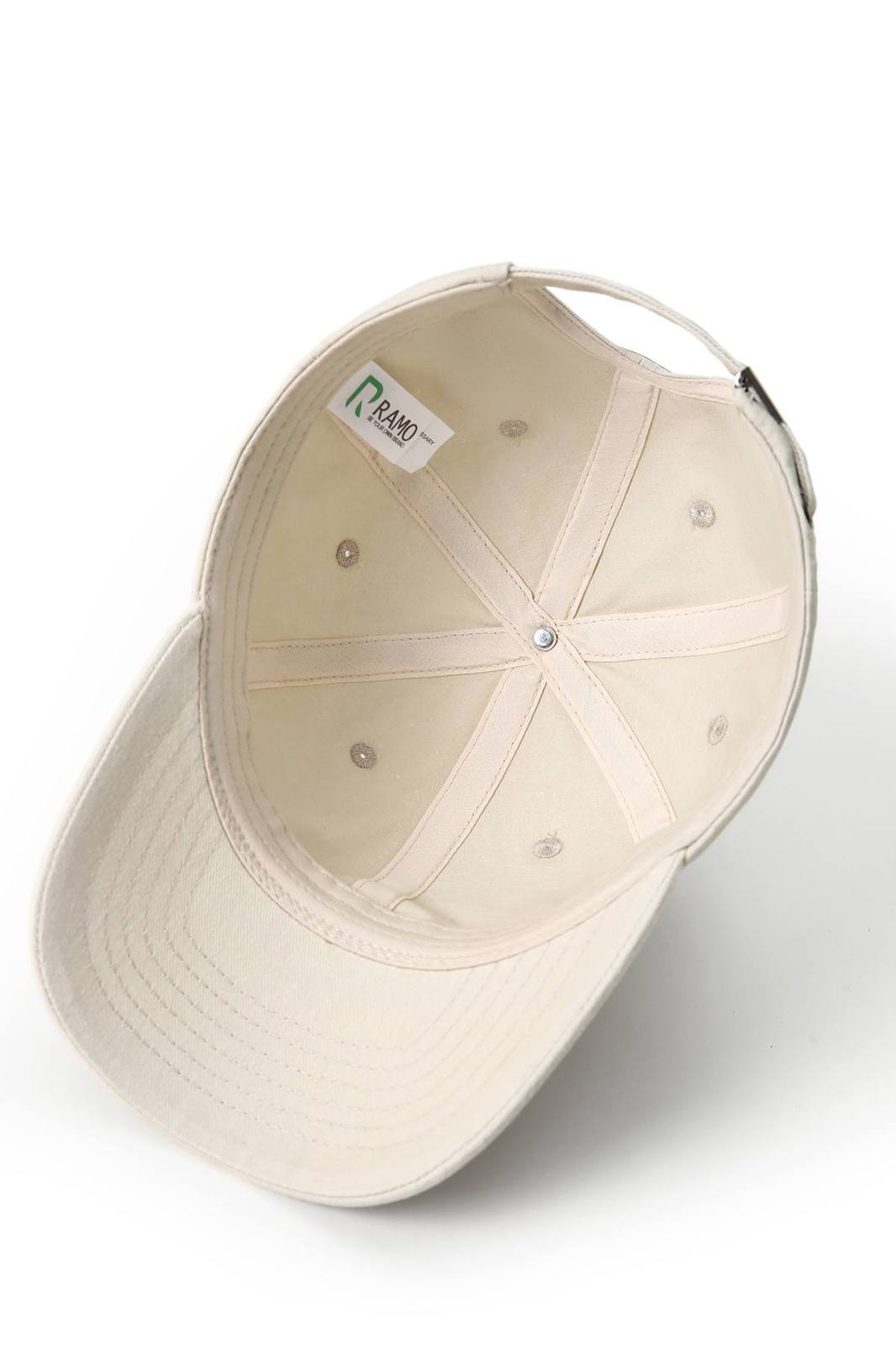 280GSM Cotton Drill Washed Unstructured Caps - Natural Faded - View