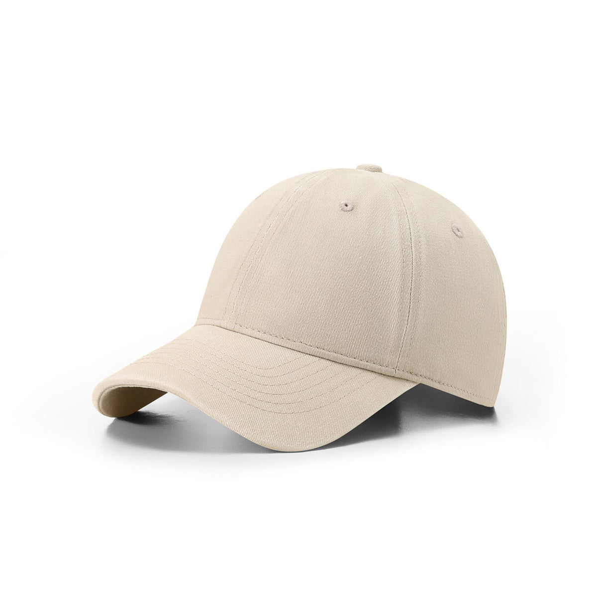 280GSM Cotton Drill Washed Unstructured Caps - Natural Faded - Front