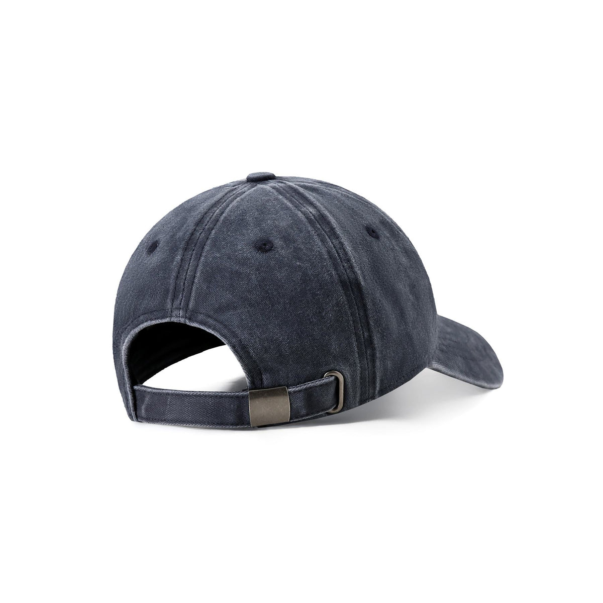 280GSM Cotton Drill Washed Unstructured Caps - Navy Faded - Back