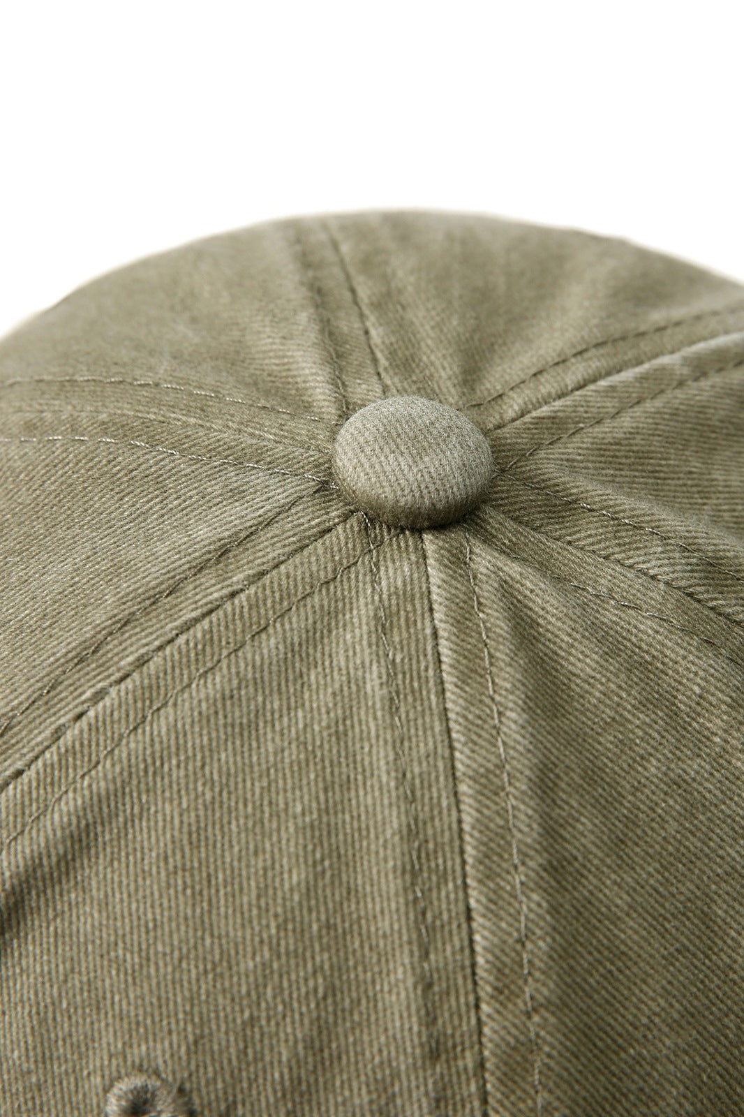 280GSM Cotton Drill Washed Unstructured Caps - Olive Faded - View