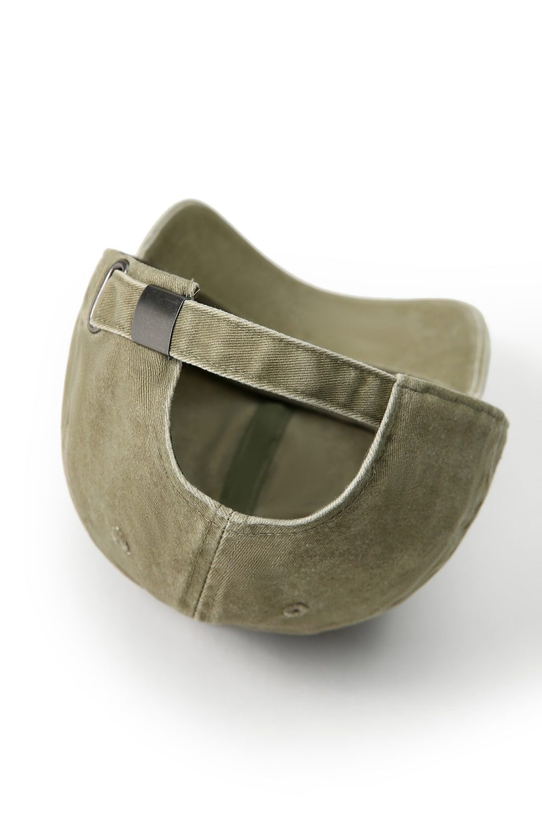 280GSM Cotton Drill Washed Unstructured Caps - Olive Faded - View