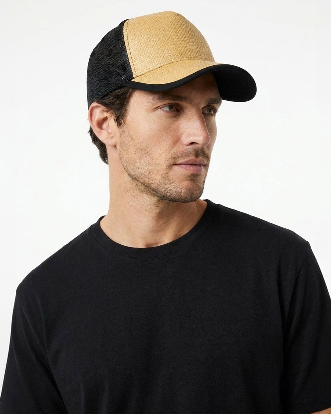 Straw Mesh Trucker Caps - view