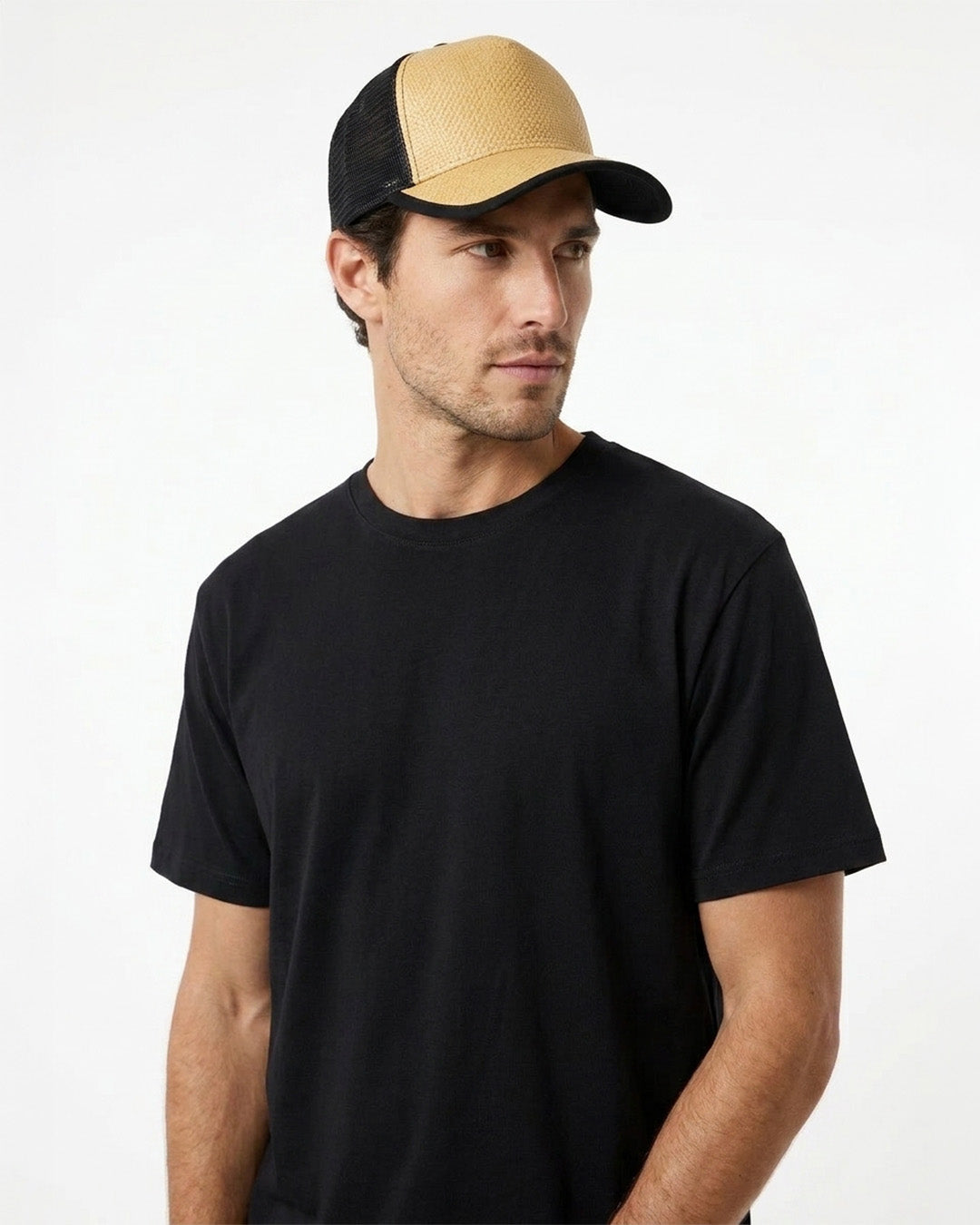 Straw Mesh Trucker Caps - view