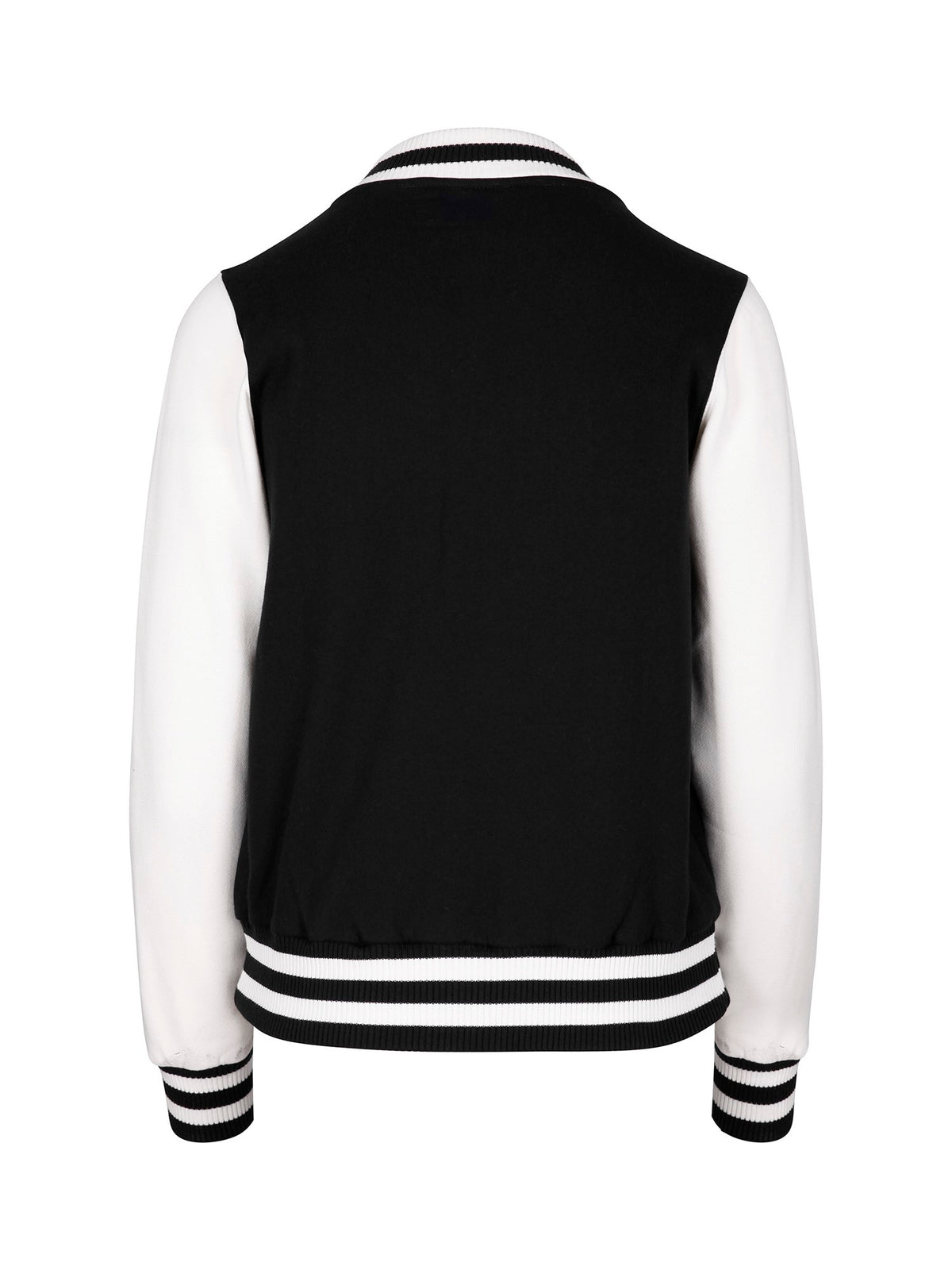 Womens/Junior Varsity Jacket - Black/White - Back
