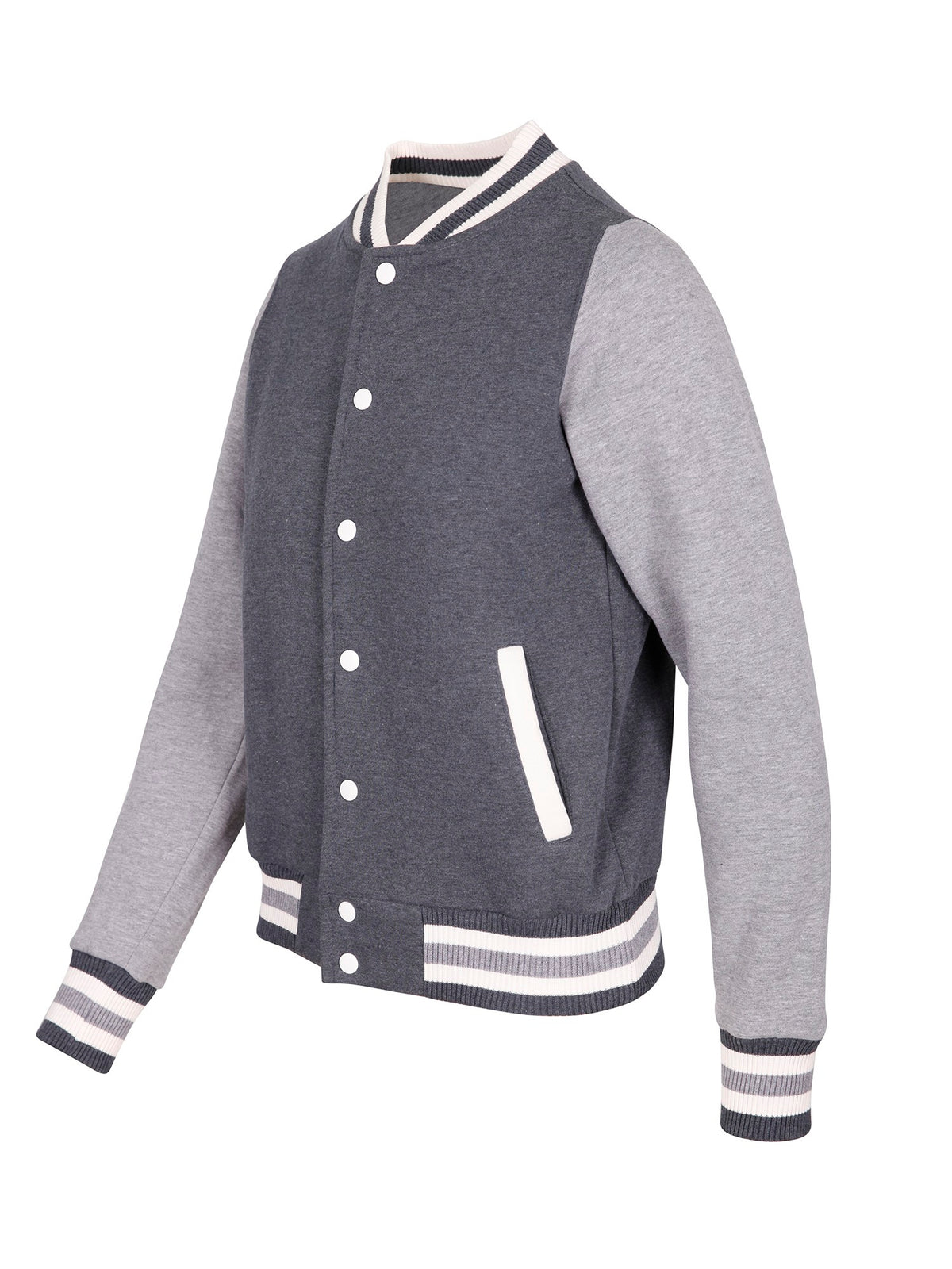 Womens/Junior Varsity Jacket - Dark Marl/Grey Marl - Side