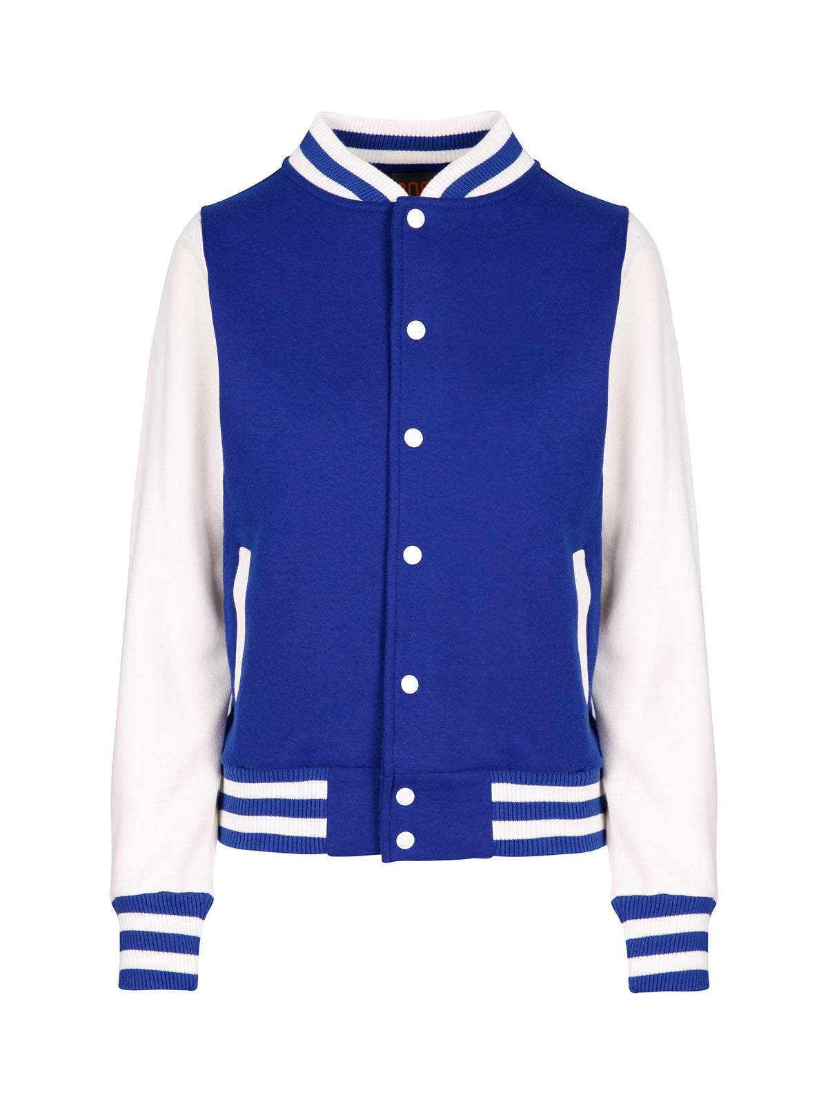 Womens/Junior Varsity Jacket - Royal/White - Front