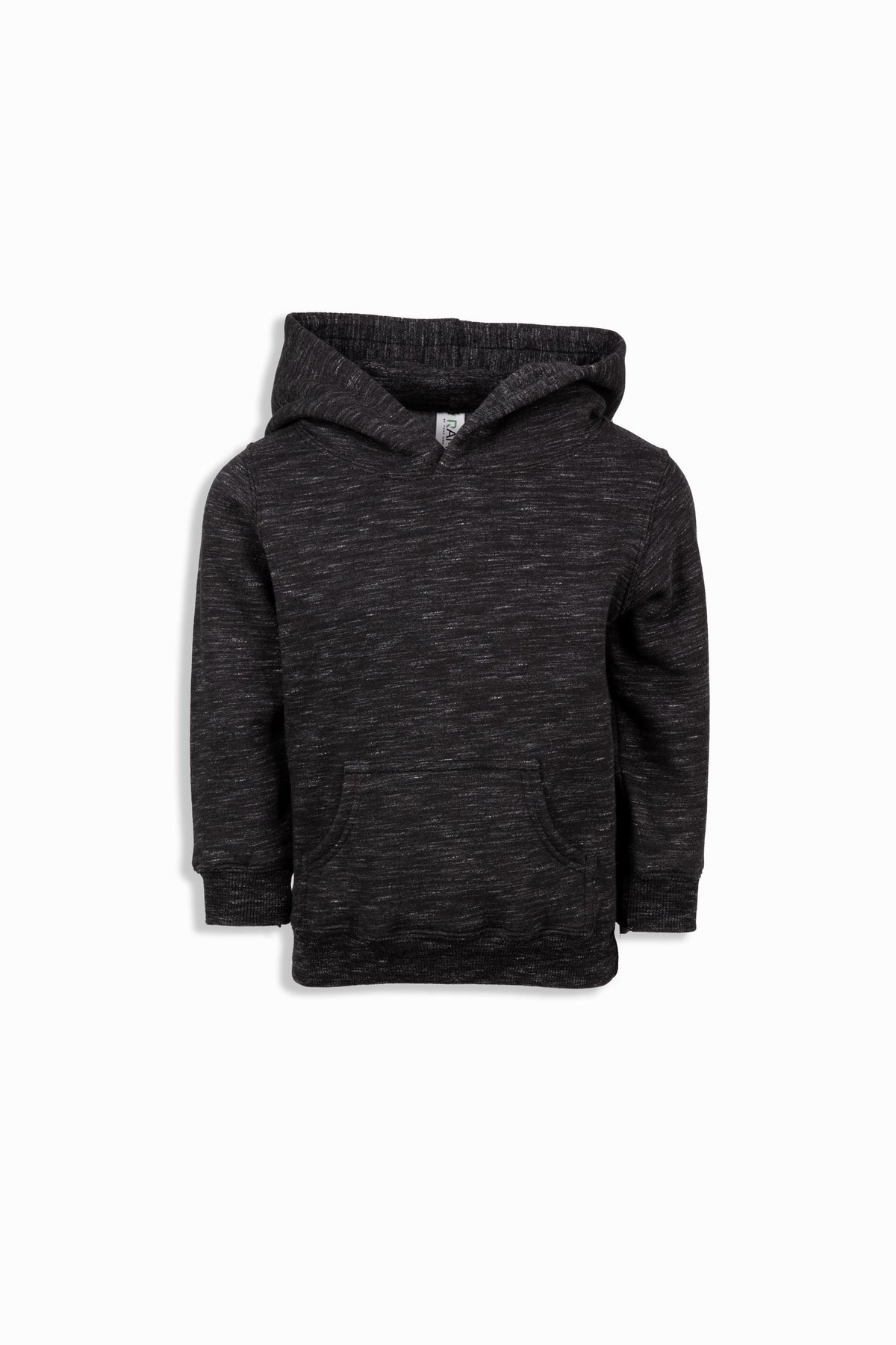 Baby Fleece Hoodie - Black Marl - Front