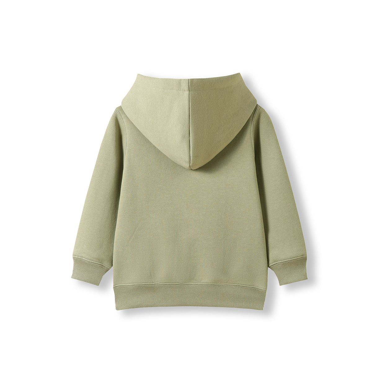 Baby Fleece Hoodie - Lemon Grass Green - Back