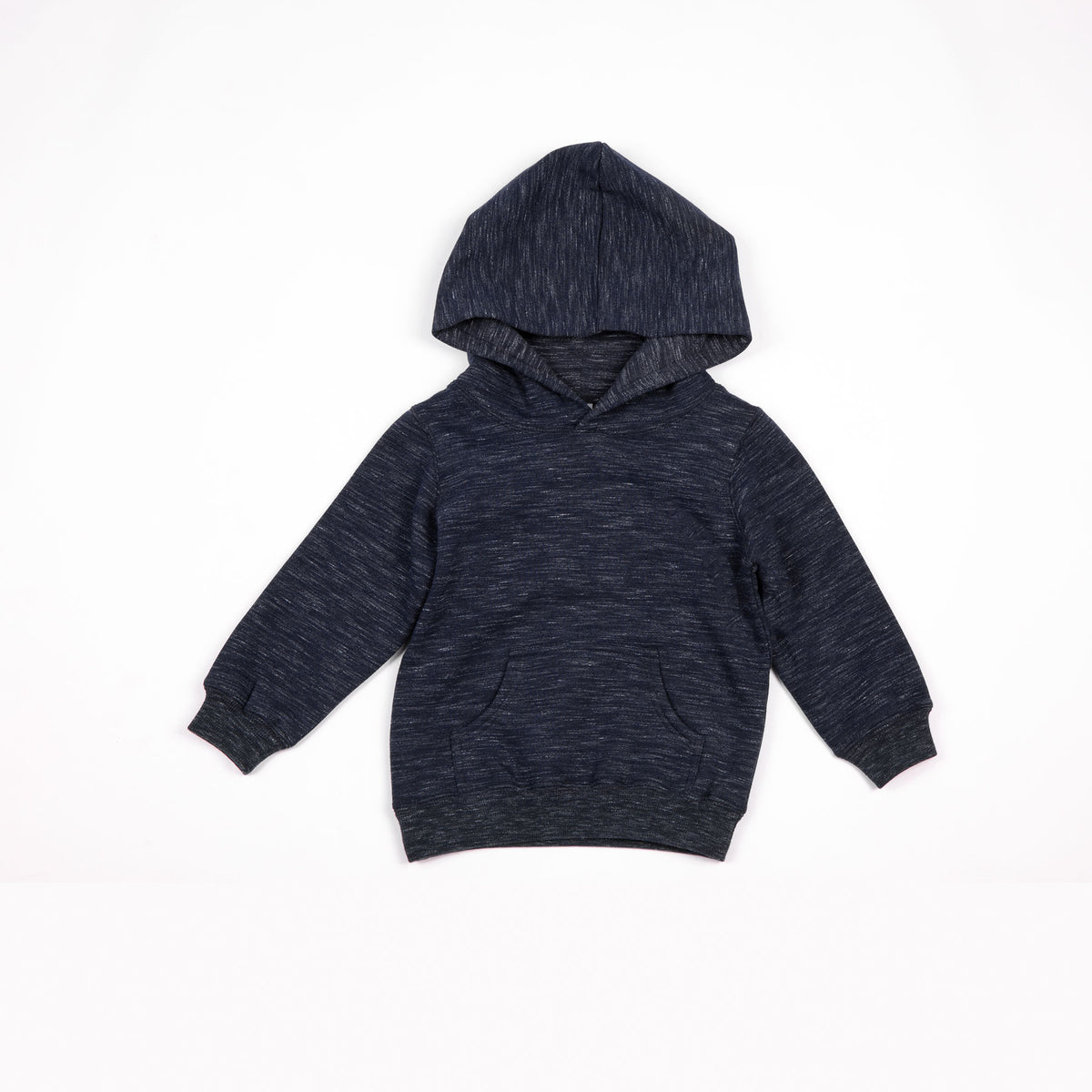 Fleece baby Zip Hoodie - Navy Marl - Front