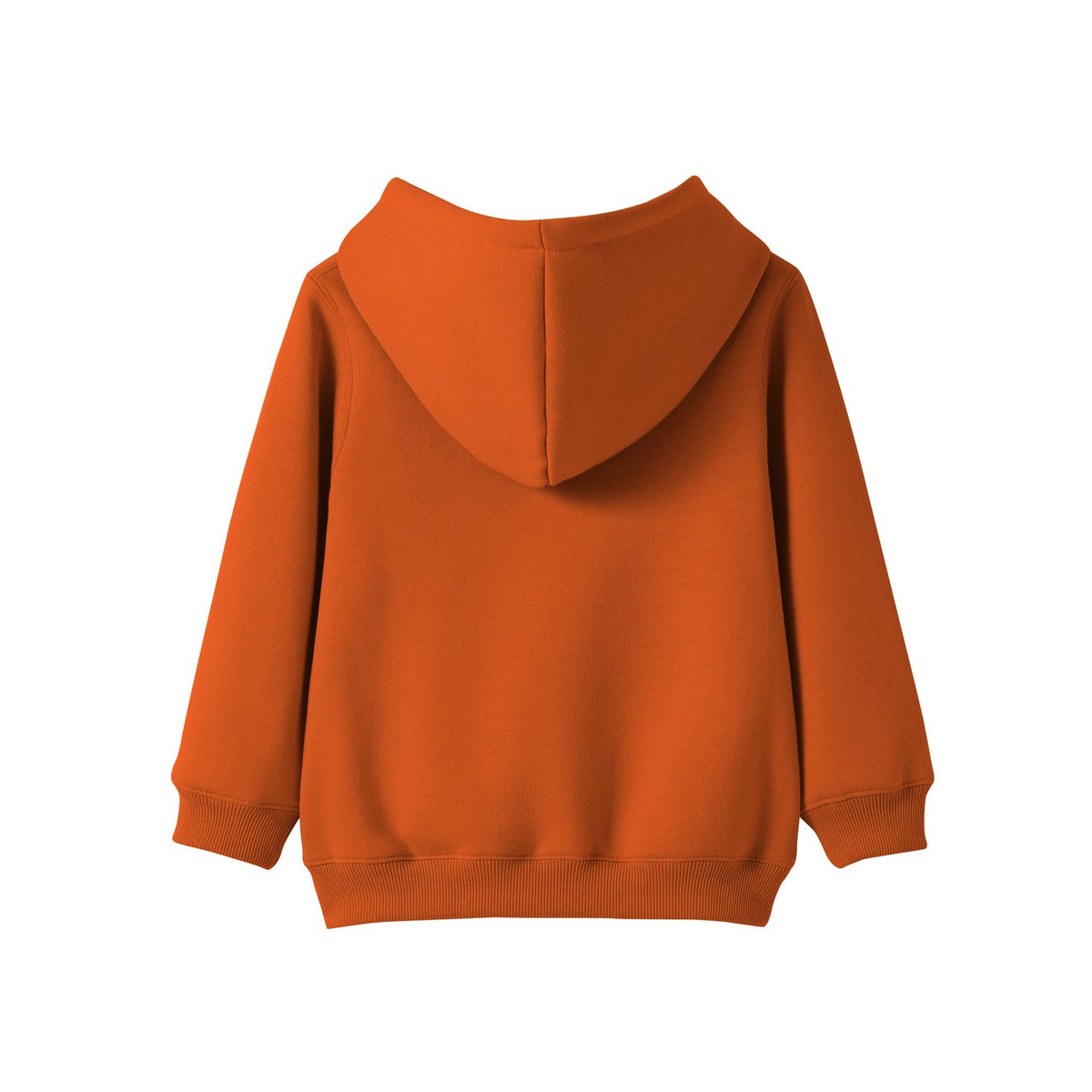 Baby Fleece Hoodie - Orange - Back