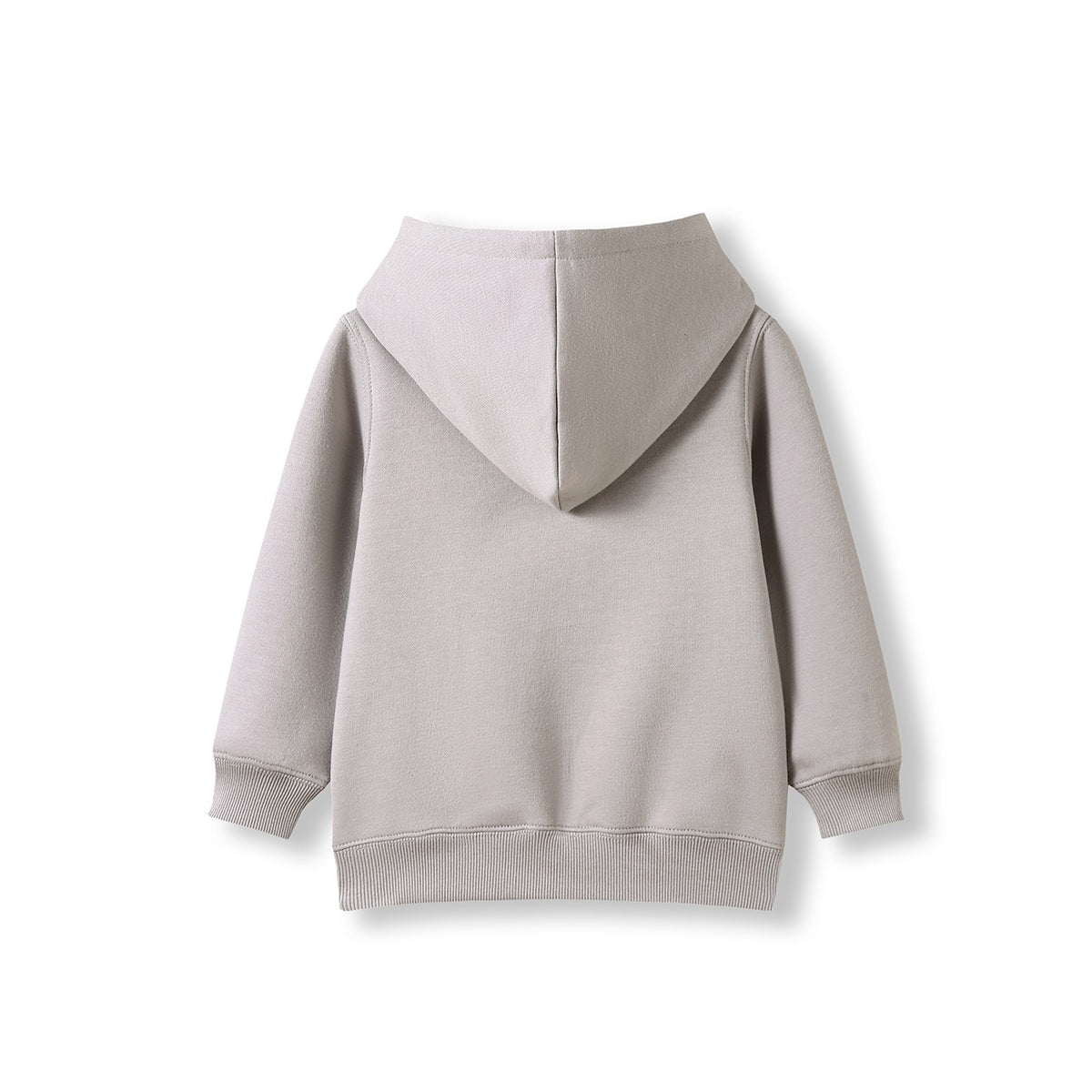 Baby Fleece Hoodie - Stone Grey - Back