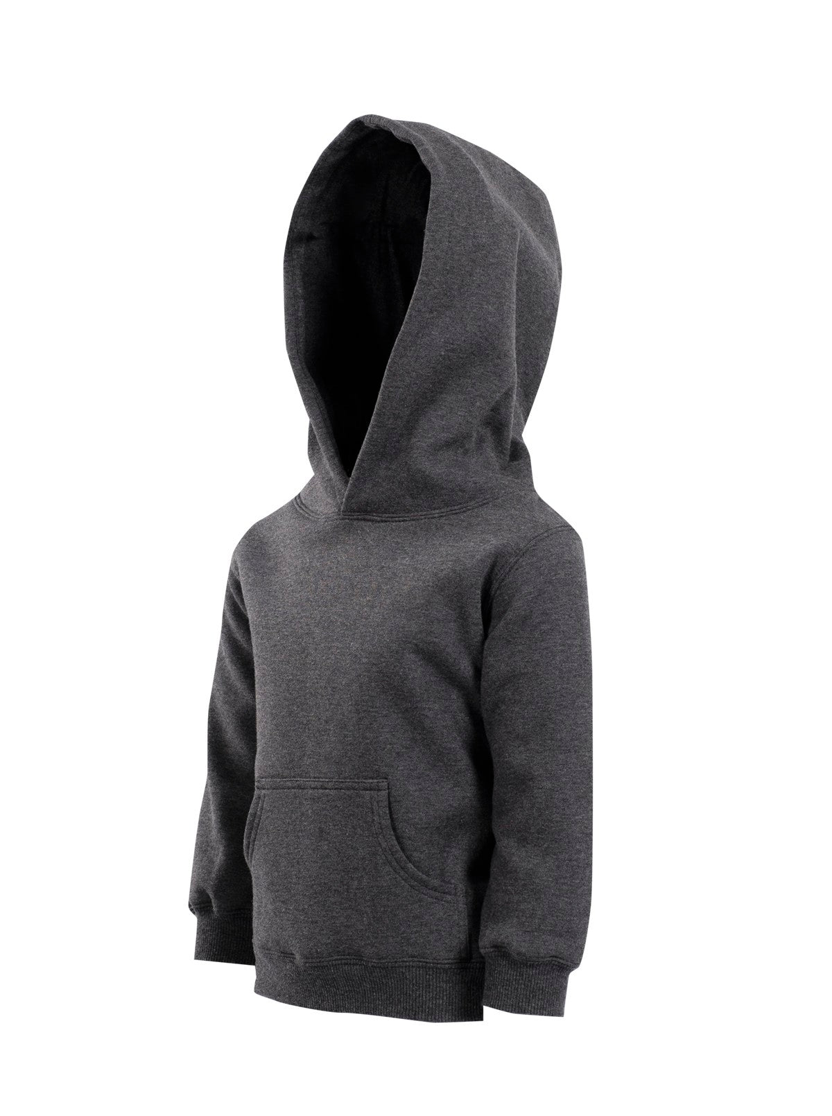 Fleece baby Zip Hoodie - Dark Marl - Side