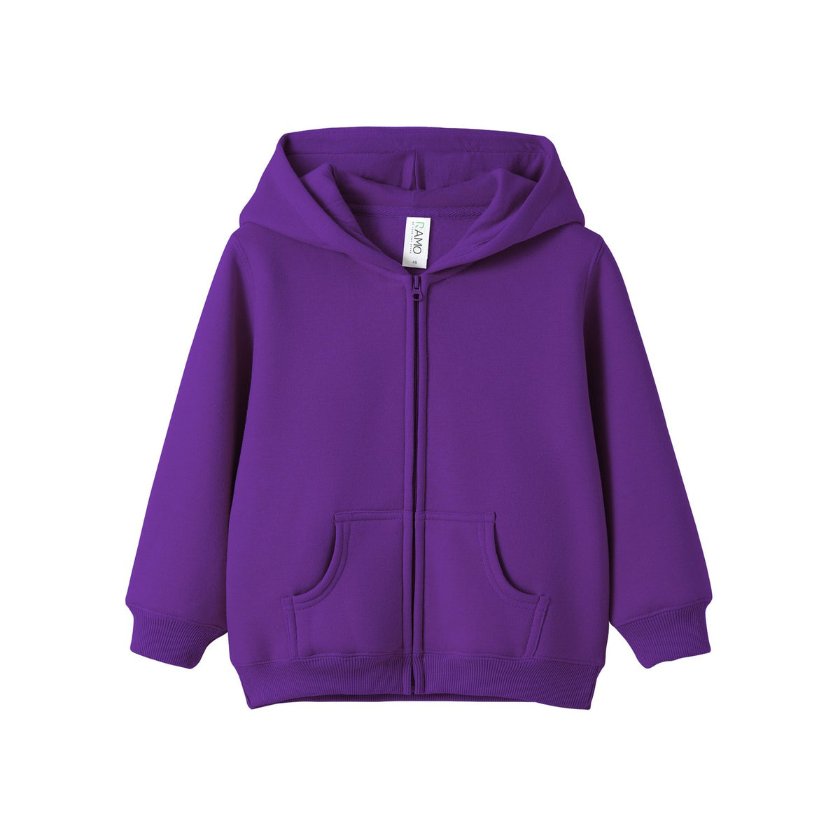 Fleece baby Zip Hoodie - Grape - Front
