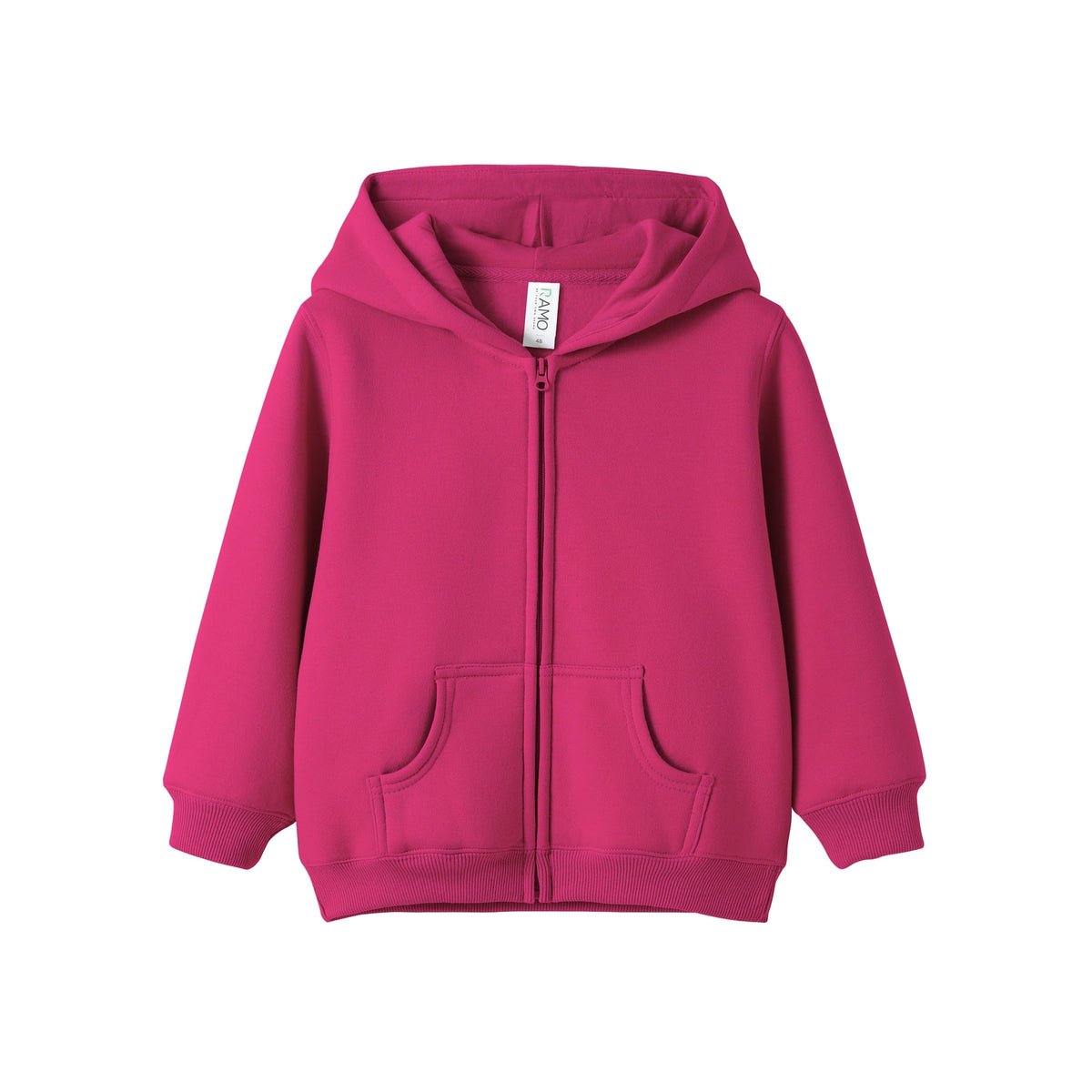 Fleece baby Zip Hoodie - Hot Pink - Front