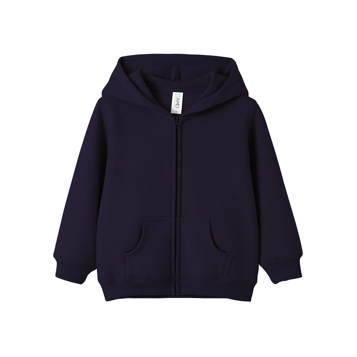 Fleece baby Zip Hoodie - Navy Blue - Front