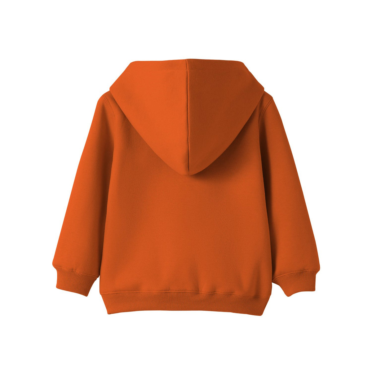 Fleece baby Zip Hoodie - Orange - Back