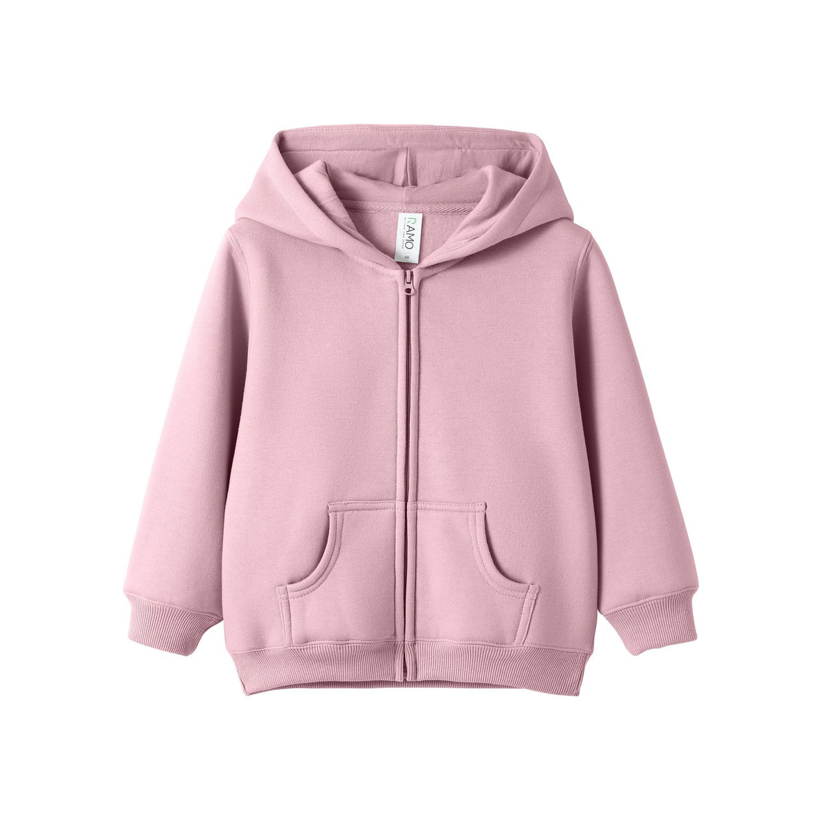 Fleece baby Zip Hoodie - Pink - Front