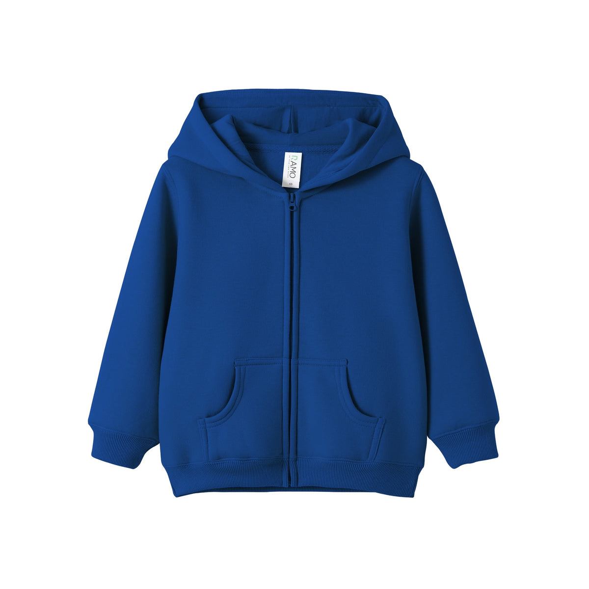 Fleece baby Zip Hoodie - Royal Blue - Front