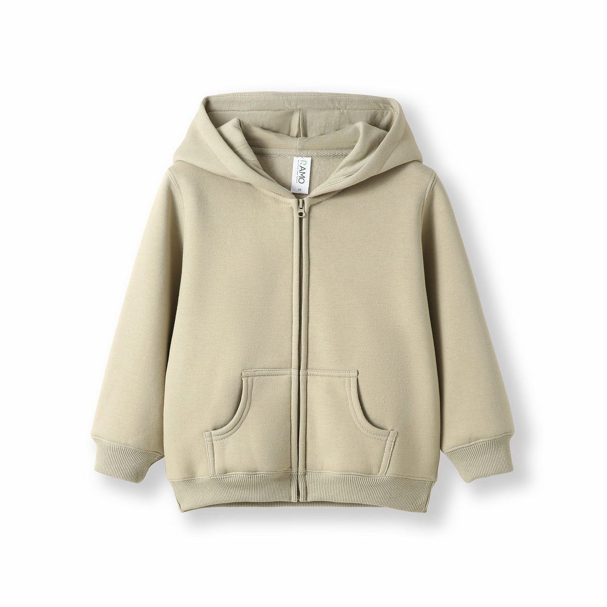 Fleece baby Zip Hoodie - Sand - Front
