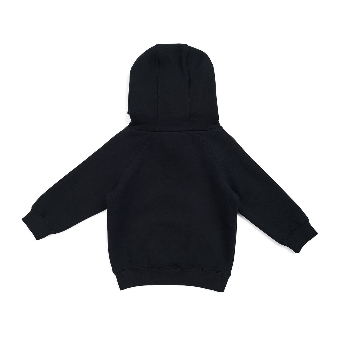 Babies' Cotton Care Kangaroo Pocket Hoodie - Black - Back
