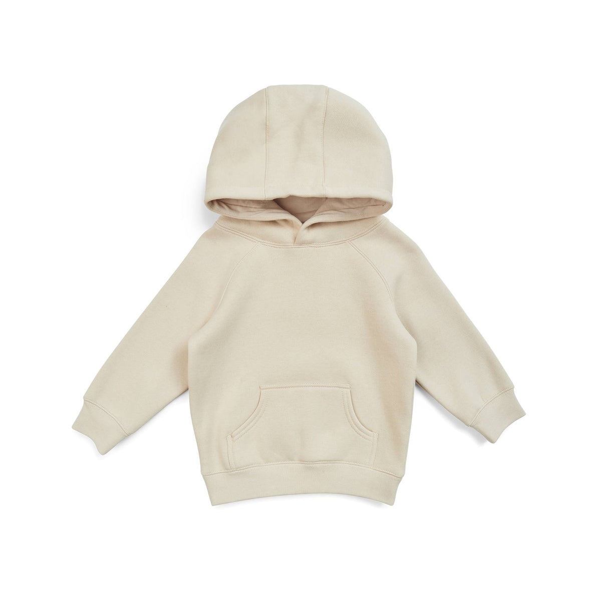 Babies' Cotton Care Kangaroo Pocket Hoodie - Natural - Front