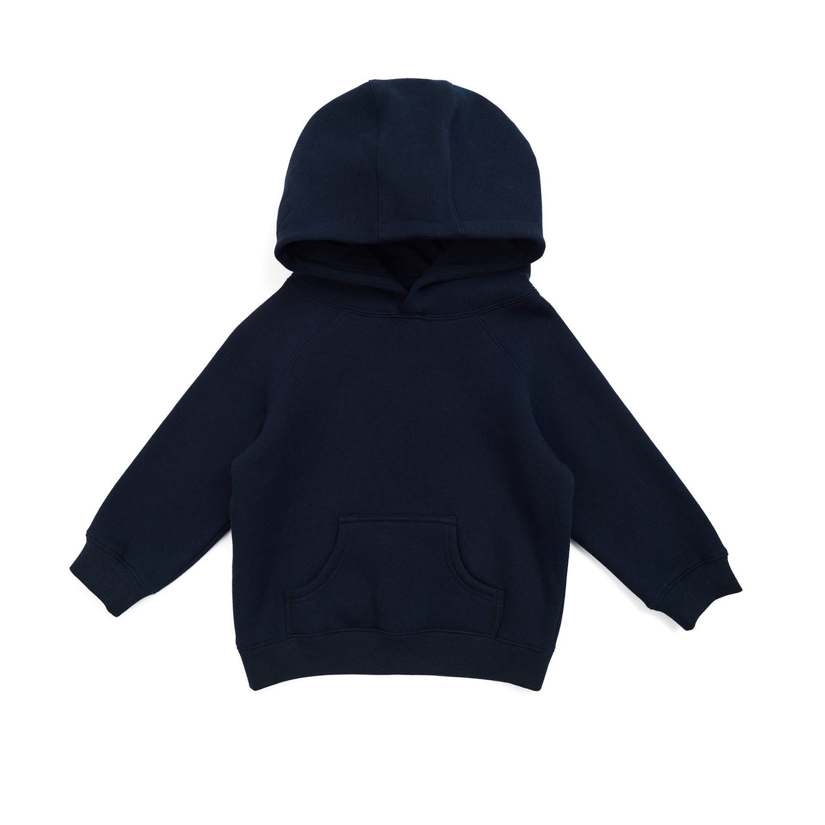 Babies' Cotton Care Kangaroo Pocket Hoodie - Navy Blue - Front
