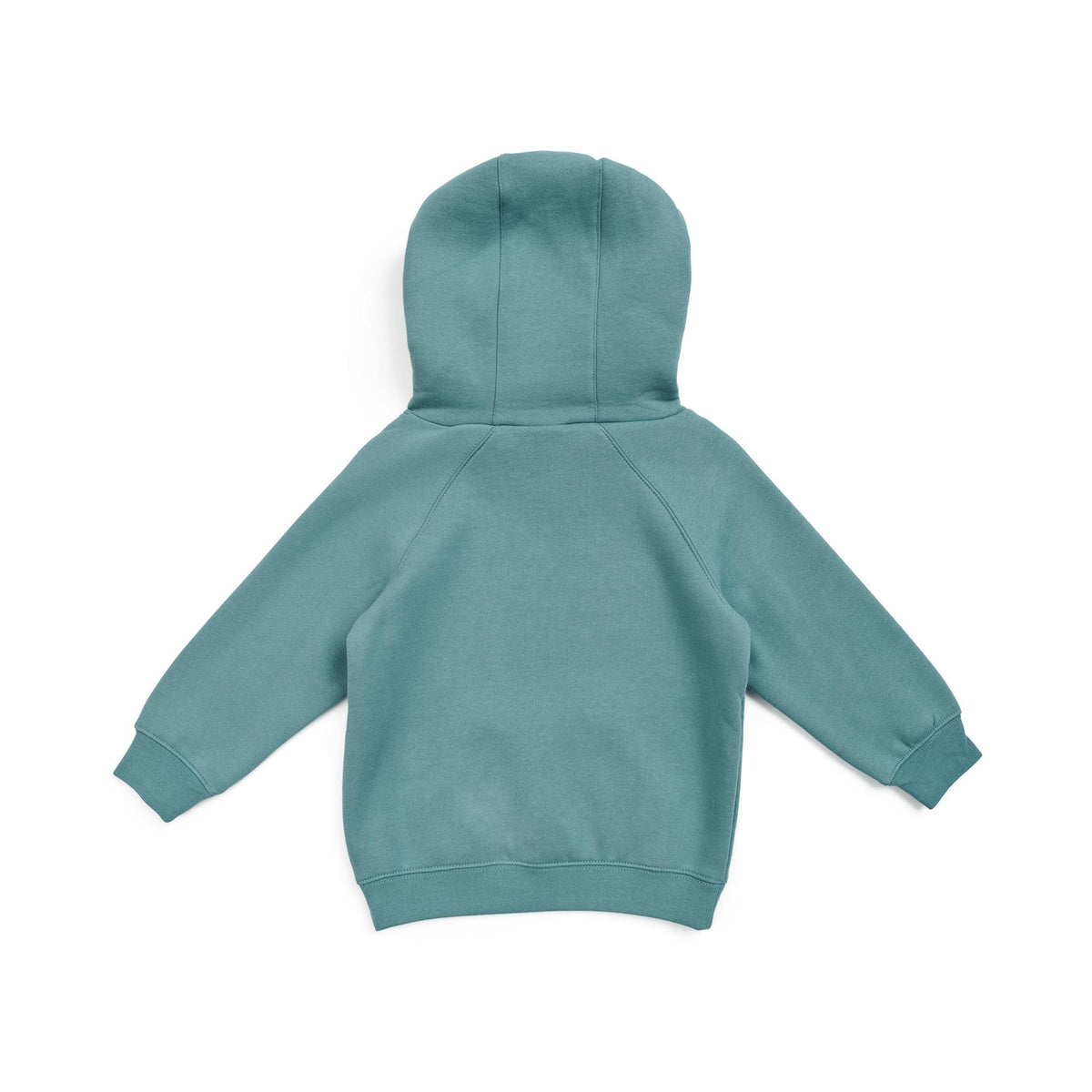 Babies' Cotton Care Kangaroo Pocket Hoodie - Slate Green - Back