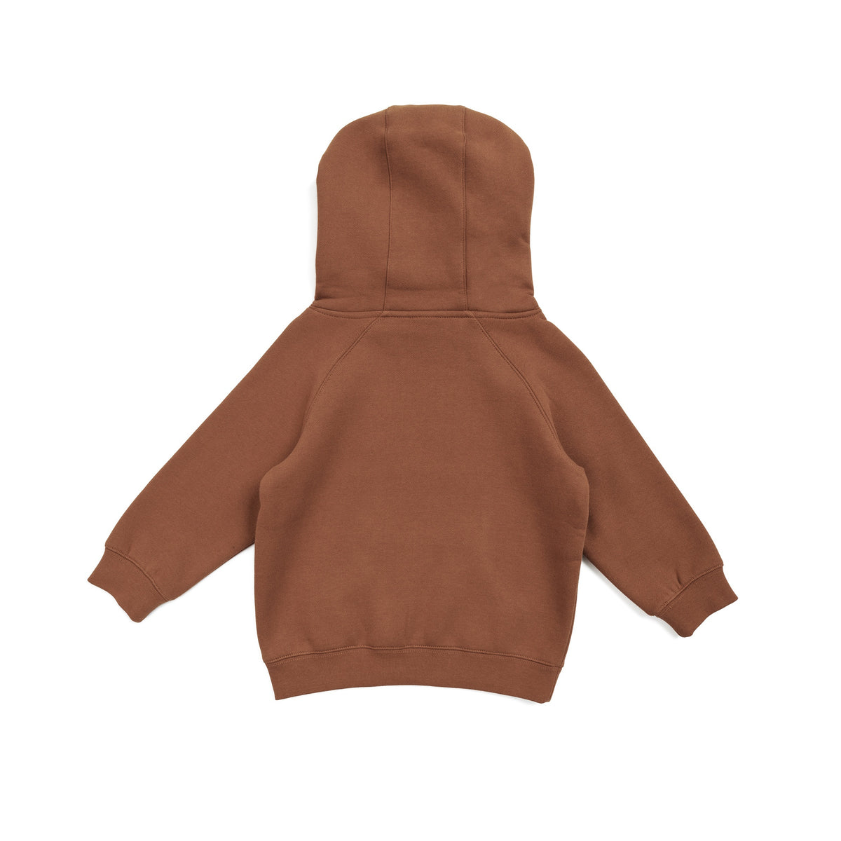 Babies' Cotton Care Kangaroo Pocket Hoodie - Toffee - Back