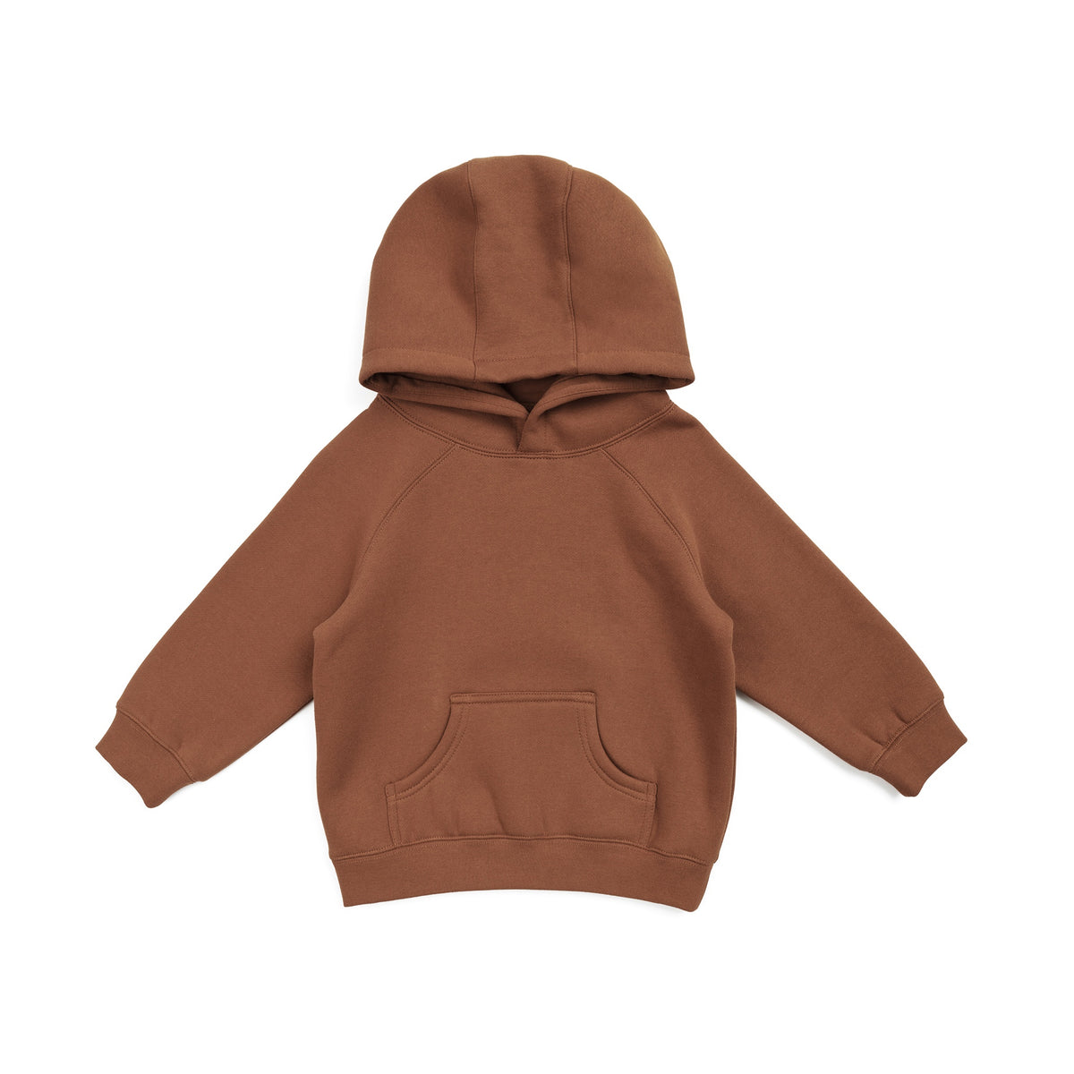 Babies' Cotton Care Kangaroo Pocket Hoodie - Toffee - Front