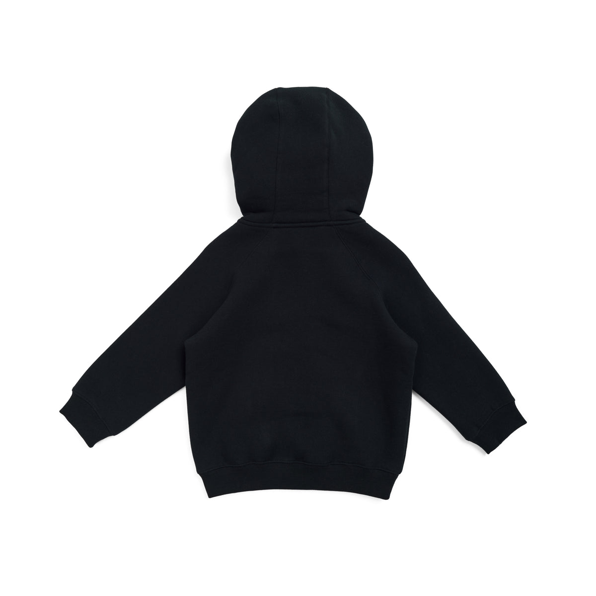 Babies Cotton Care Kangaroo Zip Pocket Hoodie - Black - Back