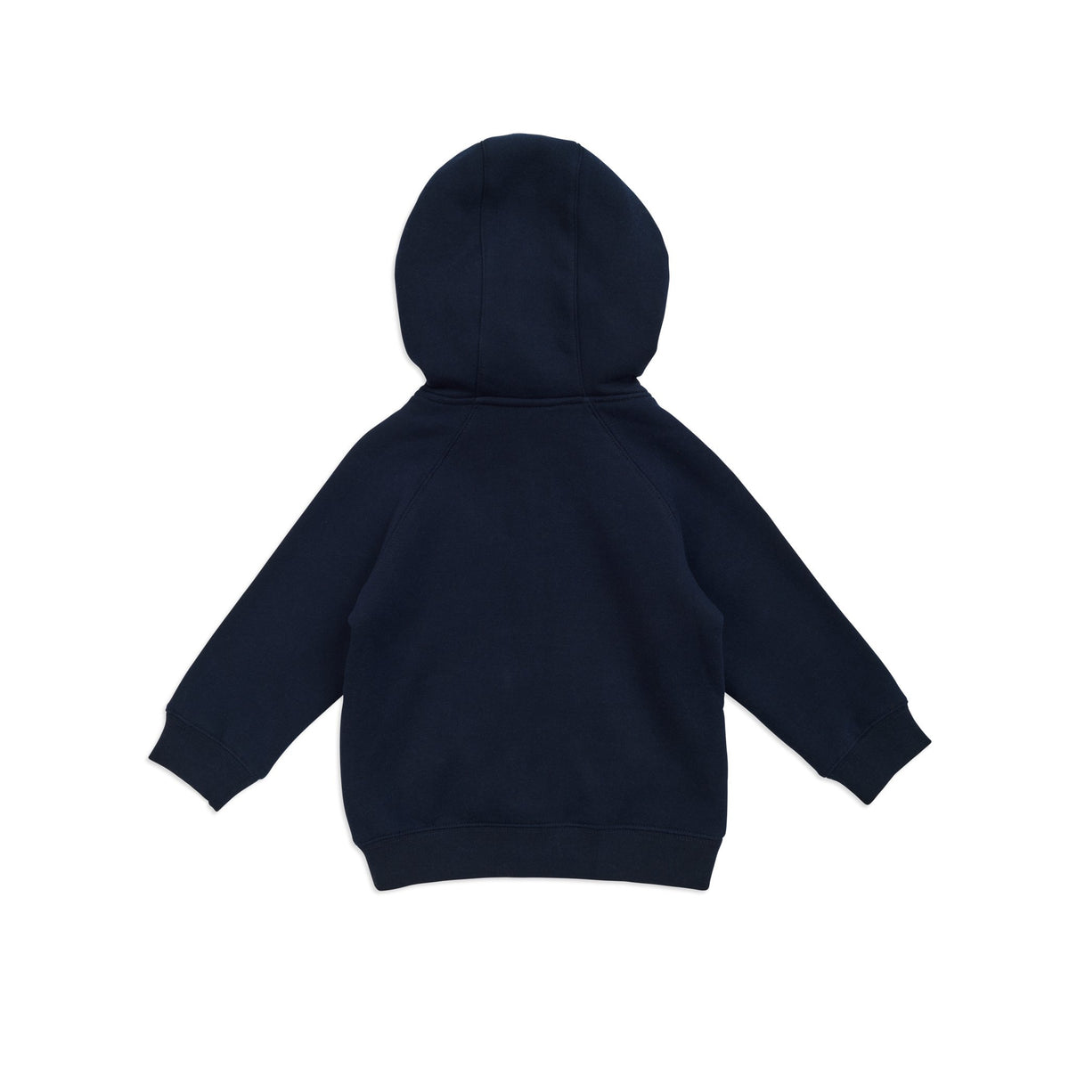 Babies Cotton Care Kangaroo Zip Pocket Hoodie - Navy Blue - Back