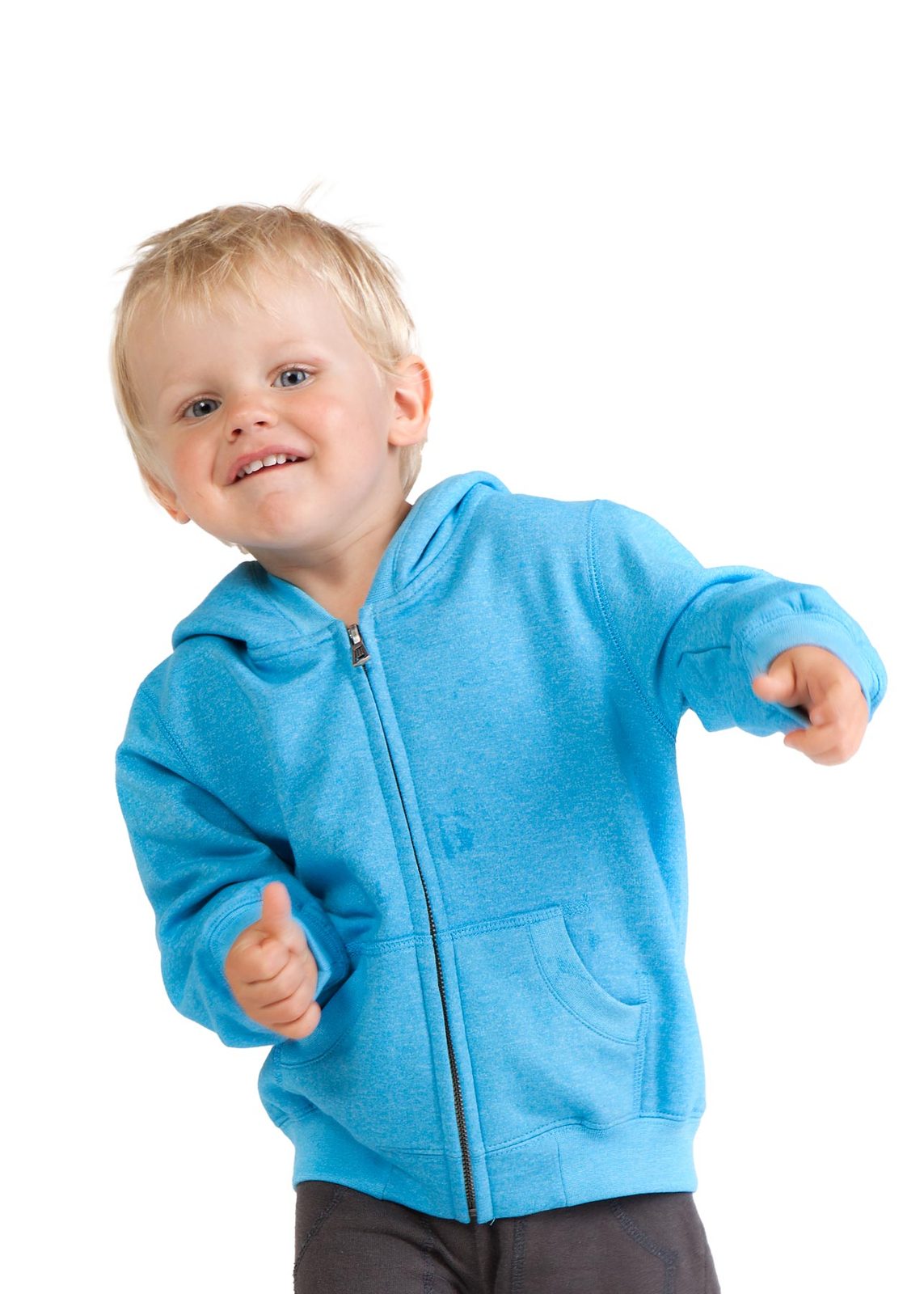 Babies Heather Zip Hoodie - view