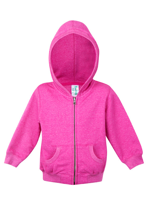 Babies Heather Zip Hoodie - Hot Pink Heather - Front