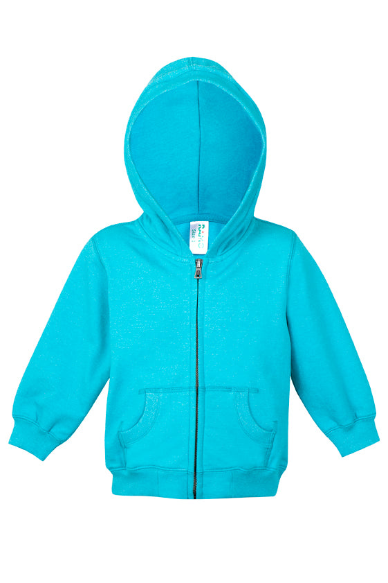 Babies Heather Zip Hoodie - Jade Heather - Front