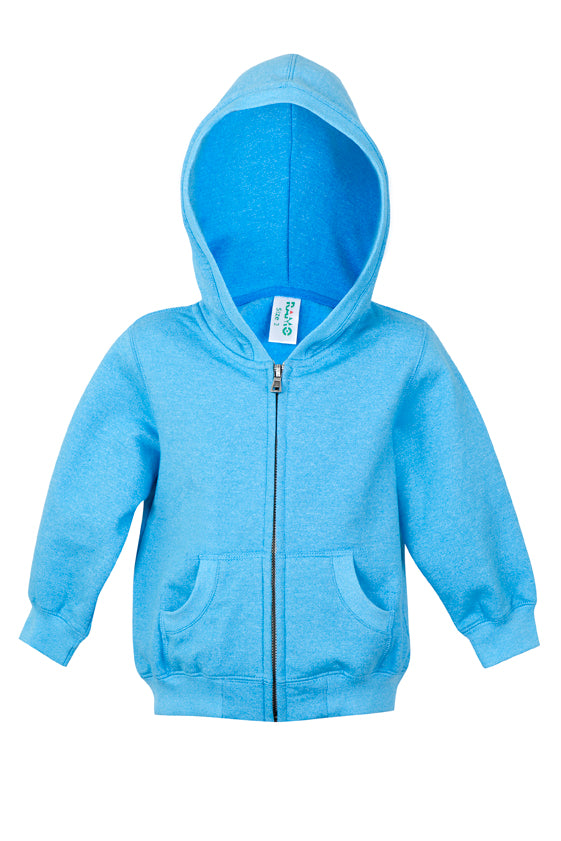 Babies Heather Zip Hoodie - Sapphire Heather - Front