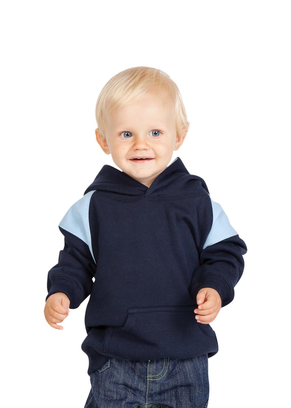 Kids Shoulder  Contrast Panel Hoodies - view