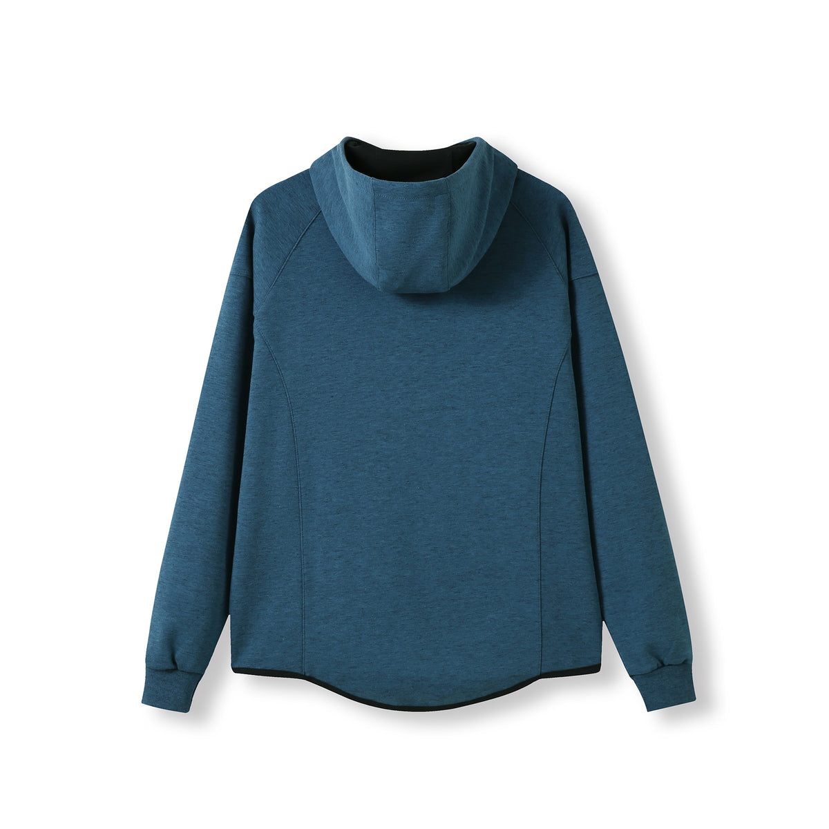 Mens 320gsm Soft cotton/bonded polar fleece Hoodie - Teal Marl - Back