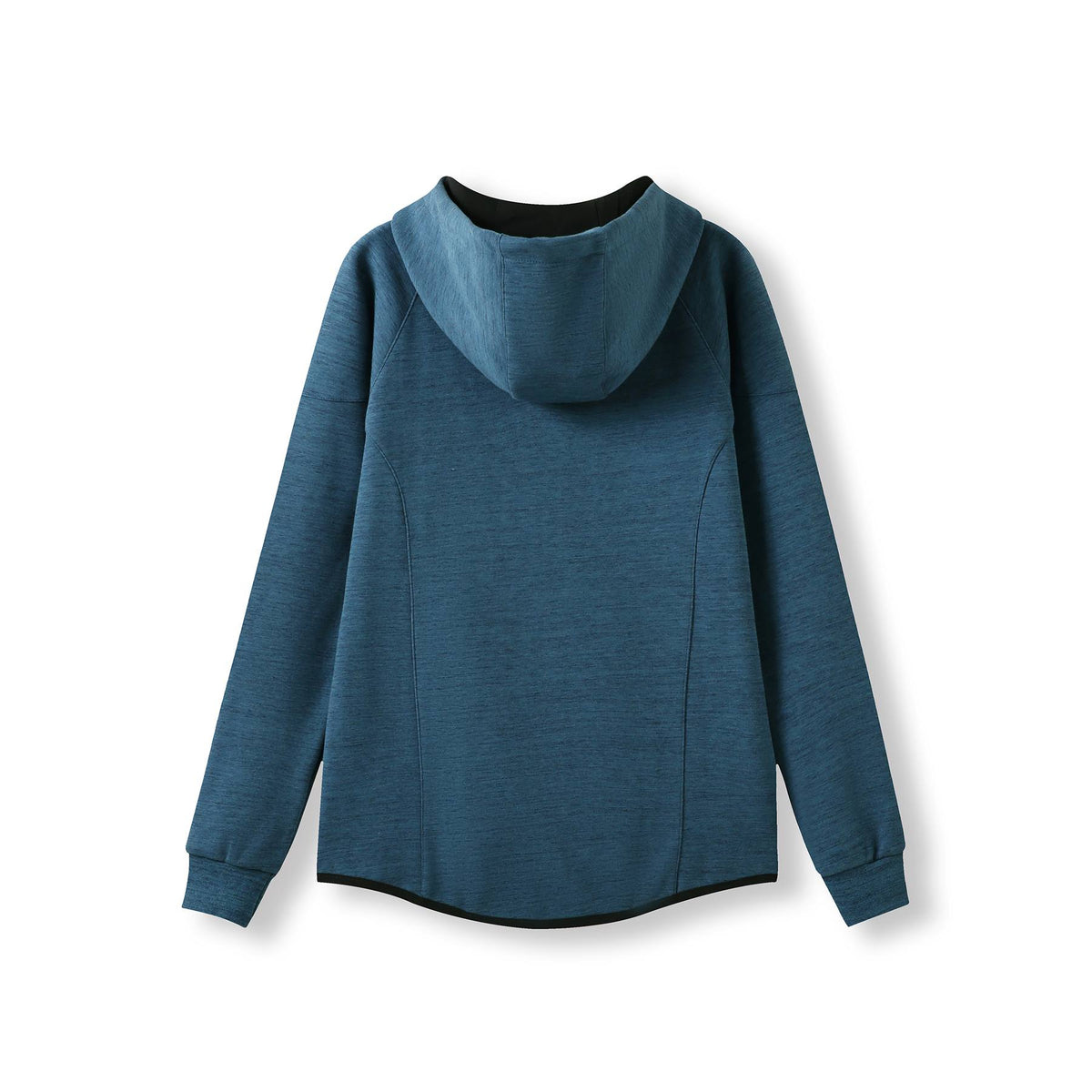 Womens/junior 320gsm Soft cotton/bonded polar fleece Hoodie - Teal Marl - Back